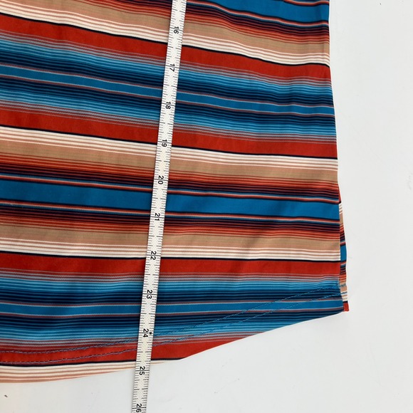 Ariattek Women's M Striped Mock Neck Long Sleeve Athletic Performance Hooded Top - Picture 10 of 10